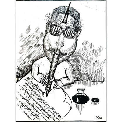 Mehdi Divandari 25x19cm Orijinal Karikatür BOD04207