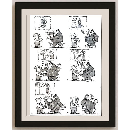 Vladan Nikolic 25x17cm Orijinal Karikatür BOD04208