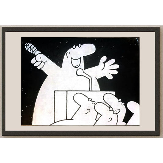 Wang Huimin 21x16cm Orijinal Karikatür BOD04209