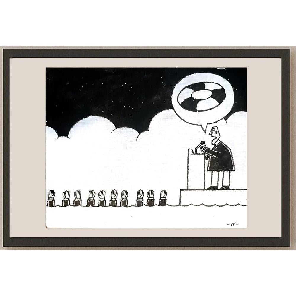Wang Huimin 21x16cm Orijinal Karikatür BOD04210