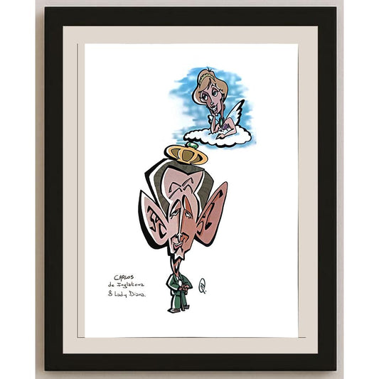 Carlos De Inglatewz 29x21cm Orijinal Karikatür BOD04214