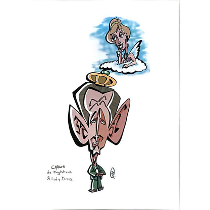 Carlos De Inglatewz 29x21cm Orijinal Karikatür BOD04214