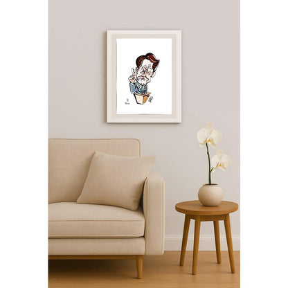 Carlos De Inglatewz 29x21cm Orijinal Karikatür BOD04215
