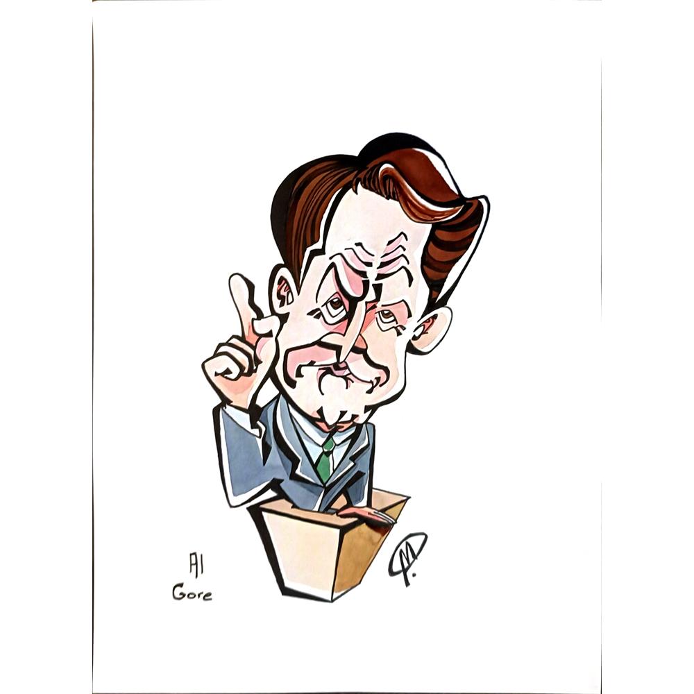 Carlos De Inglatewz 29x21cm Orijinal Karikatür BOD04215
