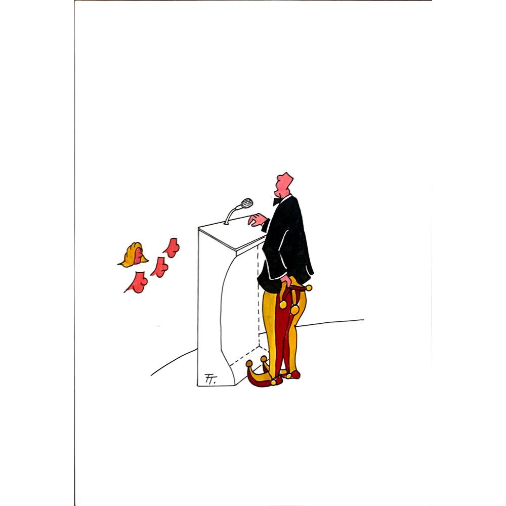 Tomas Trunecek 29x21cm Orijinal Karikatür BOD04216