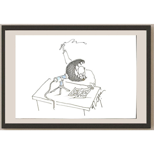 Gheorghita Ghinea Uriasu 21x15cm Orijinal Karikatür BOD04219