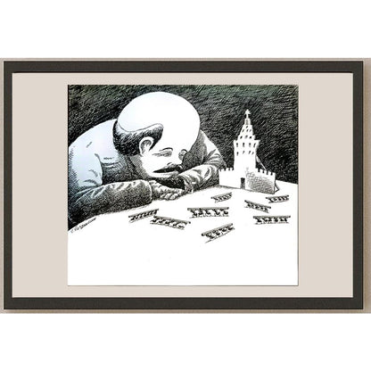 Vladimir Kazanevsky 23x20cm Orijinal Karikatür BOD04222