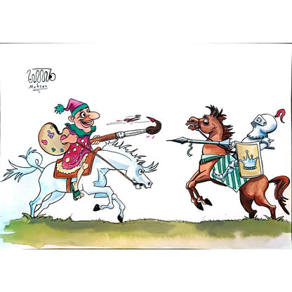 Mohsen Elhafiz Elaal 29x21cm Orijinal Karikatür BOD04225