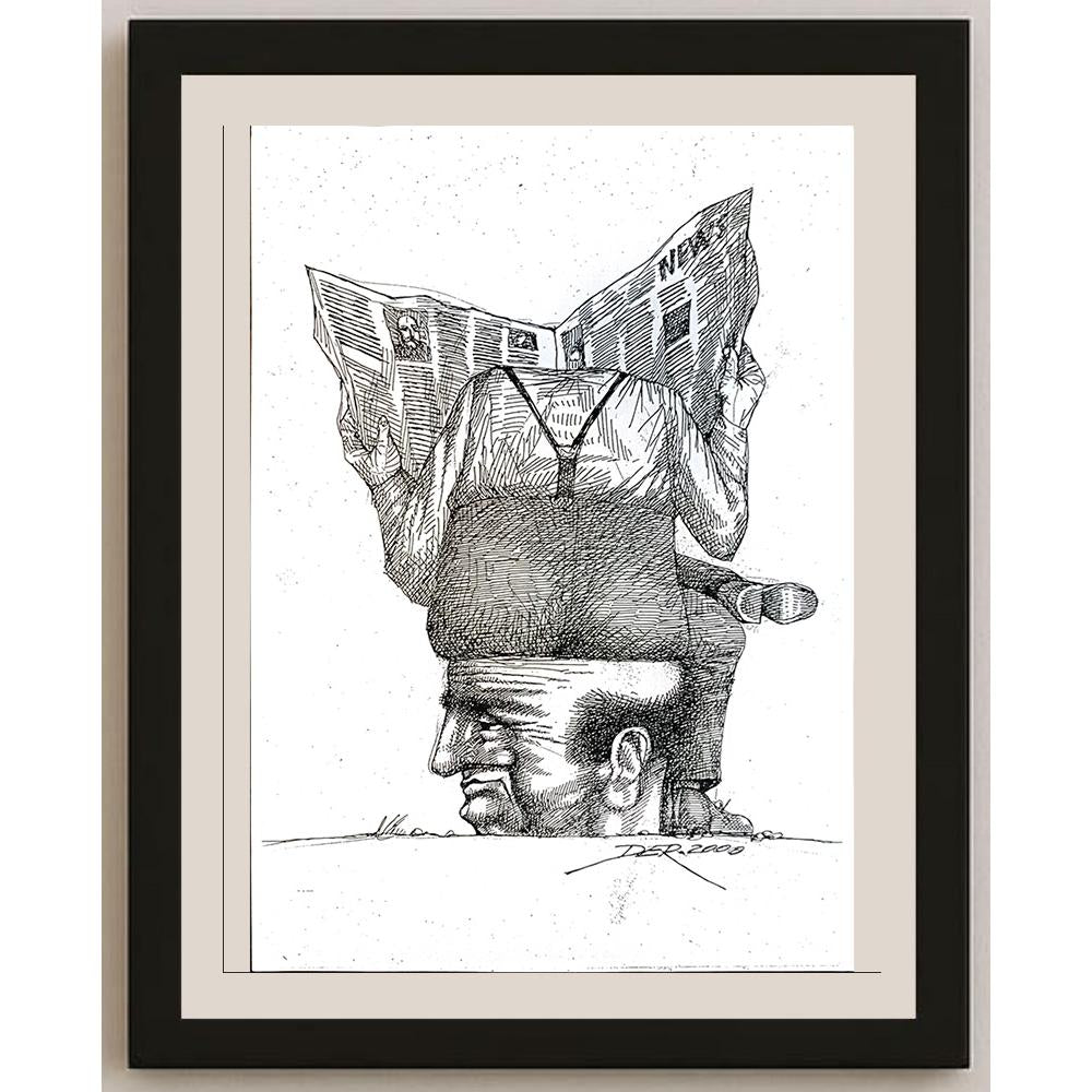 Oleg Dergatchov 29x21cm Orijinal Karikatür BOD04227