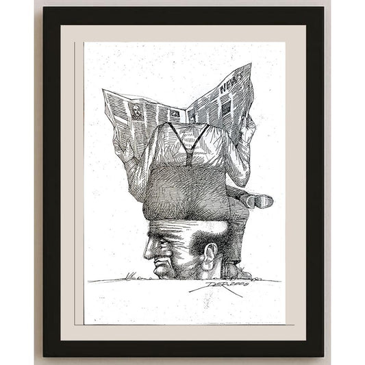 Oleg Dergatchov 29x21cm Orijinal Karikatür BOD04227
