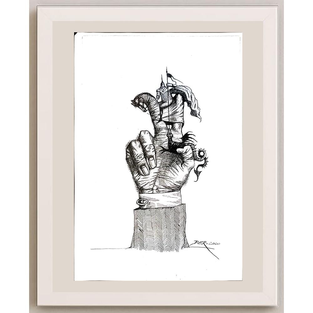 Oleg Dergatchov 29x21cm Orijinal Karikatür BOD04228