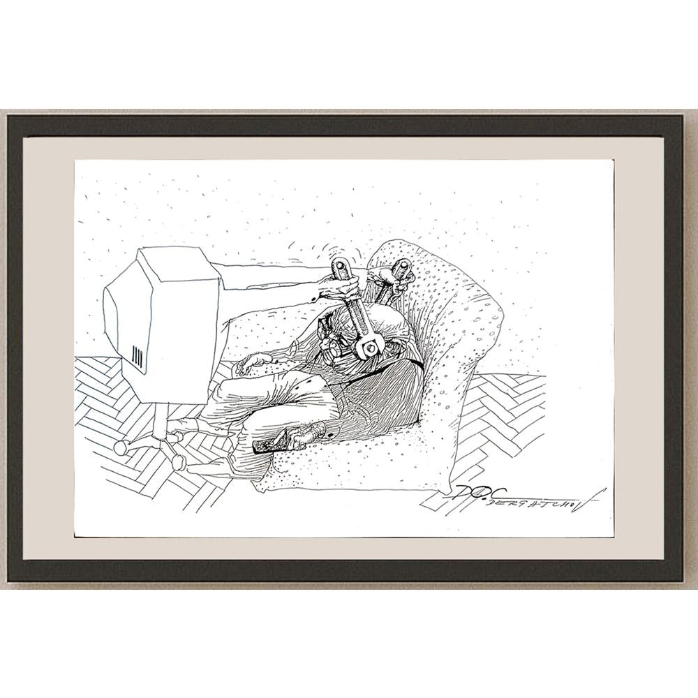 Oleg Dergatchov 29x21cm Orijinal Karikatür BOD04229