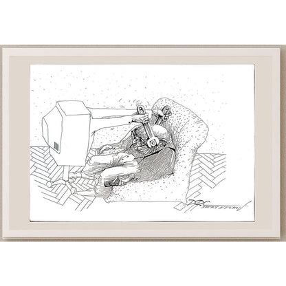 Oleg Dergatchov 29x21cm Orijinal Karikatür BOD04229