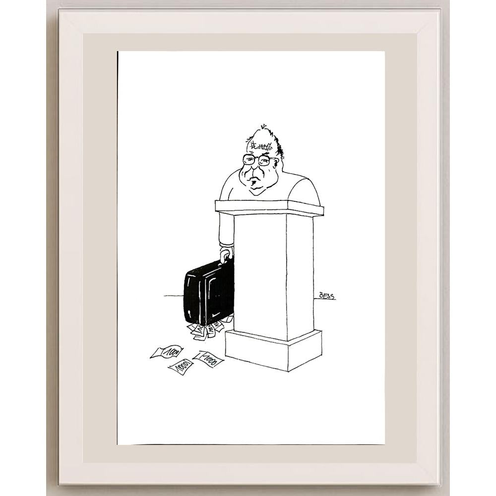 Winfried Besslich 29x21cm Orijinal Karikatür BOD04230