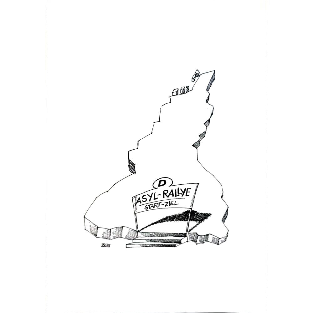 Winfried Besslich 29x21cm Orijinal Karikatür BOD04235