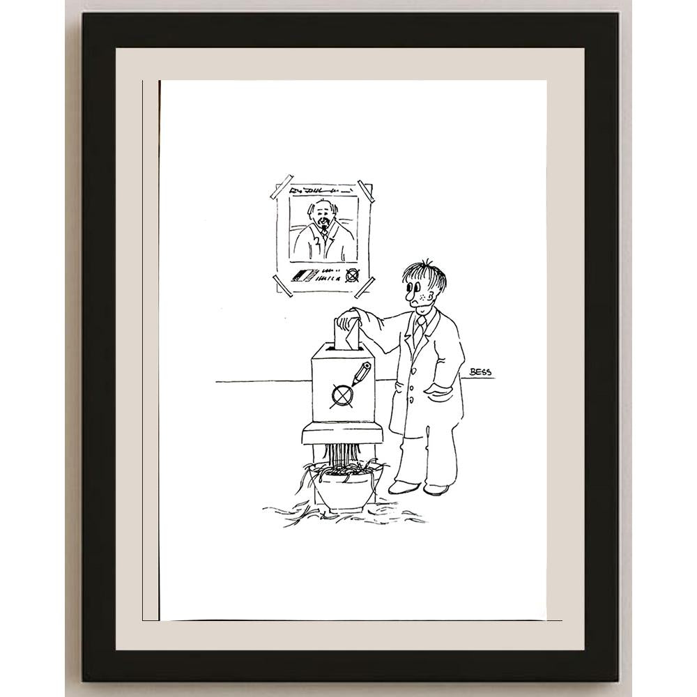 Winfried Besslich 29x21cm Orijinal Karikatür BOD04237