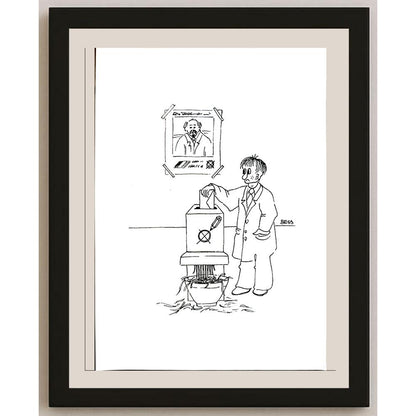 Winfried Besslich 29x21cm Orijinal Karikatür BOD04237