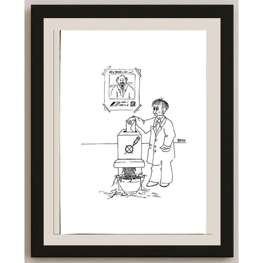 Winfried Besslich 29x21cm Orijinal Karikatür BOD04237