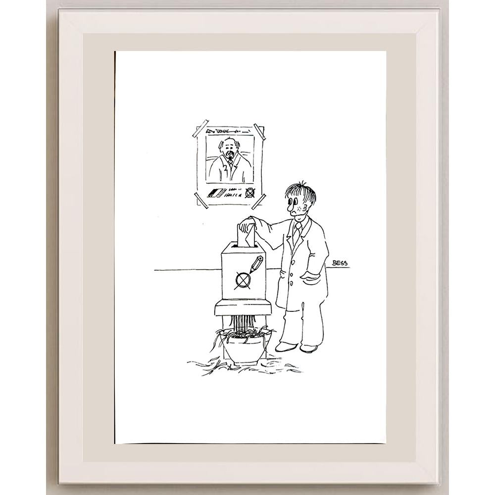 Winfried Besslich 29x21cm Orijinal Karikatür BOD04237