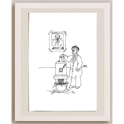 Winfried Besslich 29x21cm Orijinal Karikatür BOD04237