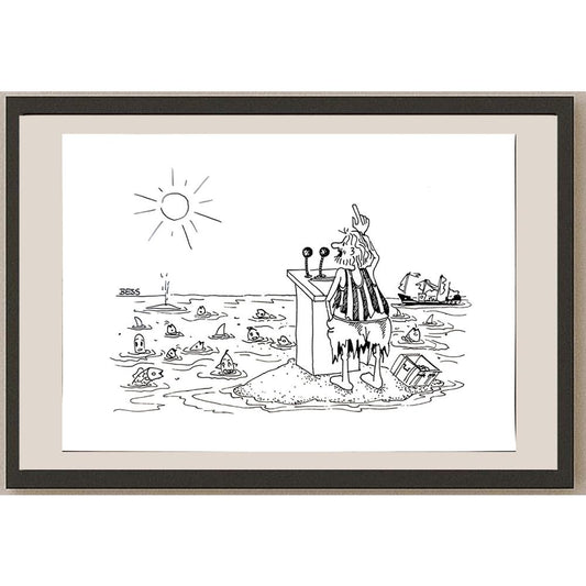 Winfried Besslich 29x21cm Orijinal Karikatür BOD04238
