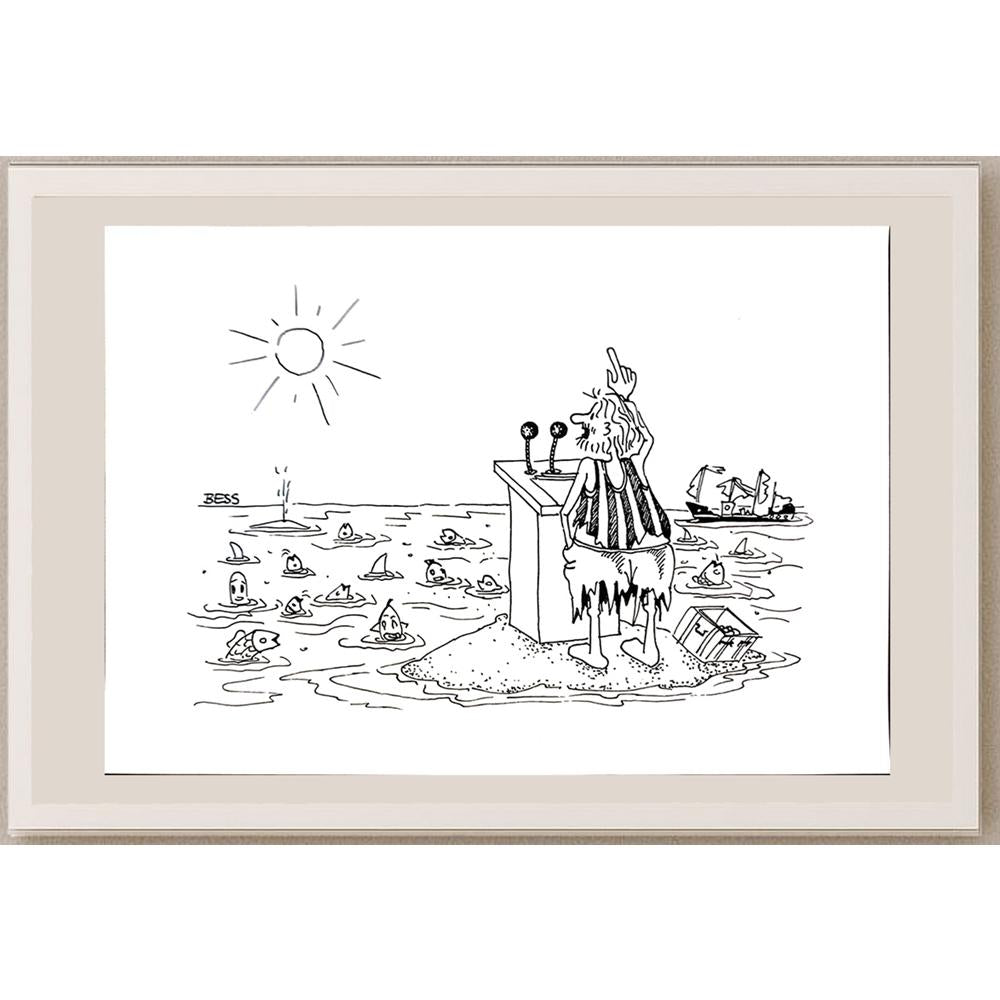 Winfried Besslich 29x21cm Orijinal Karikatür BOD04238
