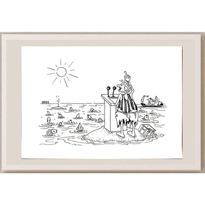 Winfried Besslich 29x21cm Orijinal Karikatür BOD04238