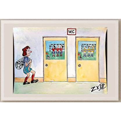 Zhu Xing Jian 29x21cm Orijinal Karikatür BOD04243