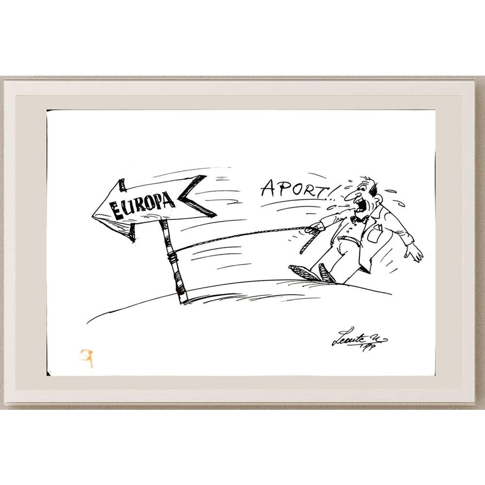 Leonte Nastase 29x21cm Orijinal Karikatür BOD04244