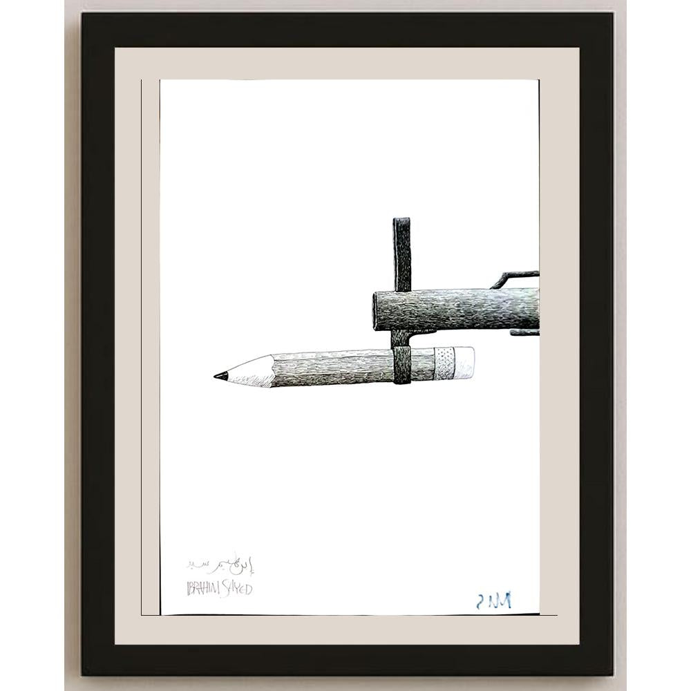 Ibrahim Sayed 29x21cm Orijinal Karikatür BOD04245