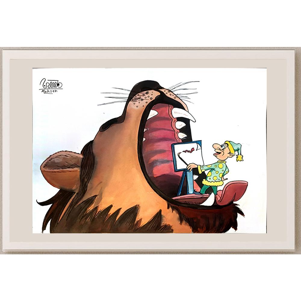 Mohsen Elhafiz Elaal 29x21cm Orijinal Karikatür BOD04246
