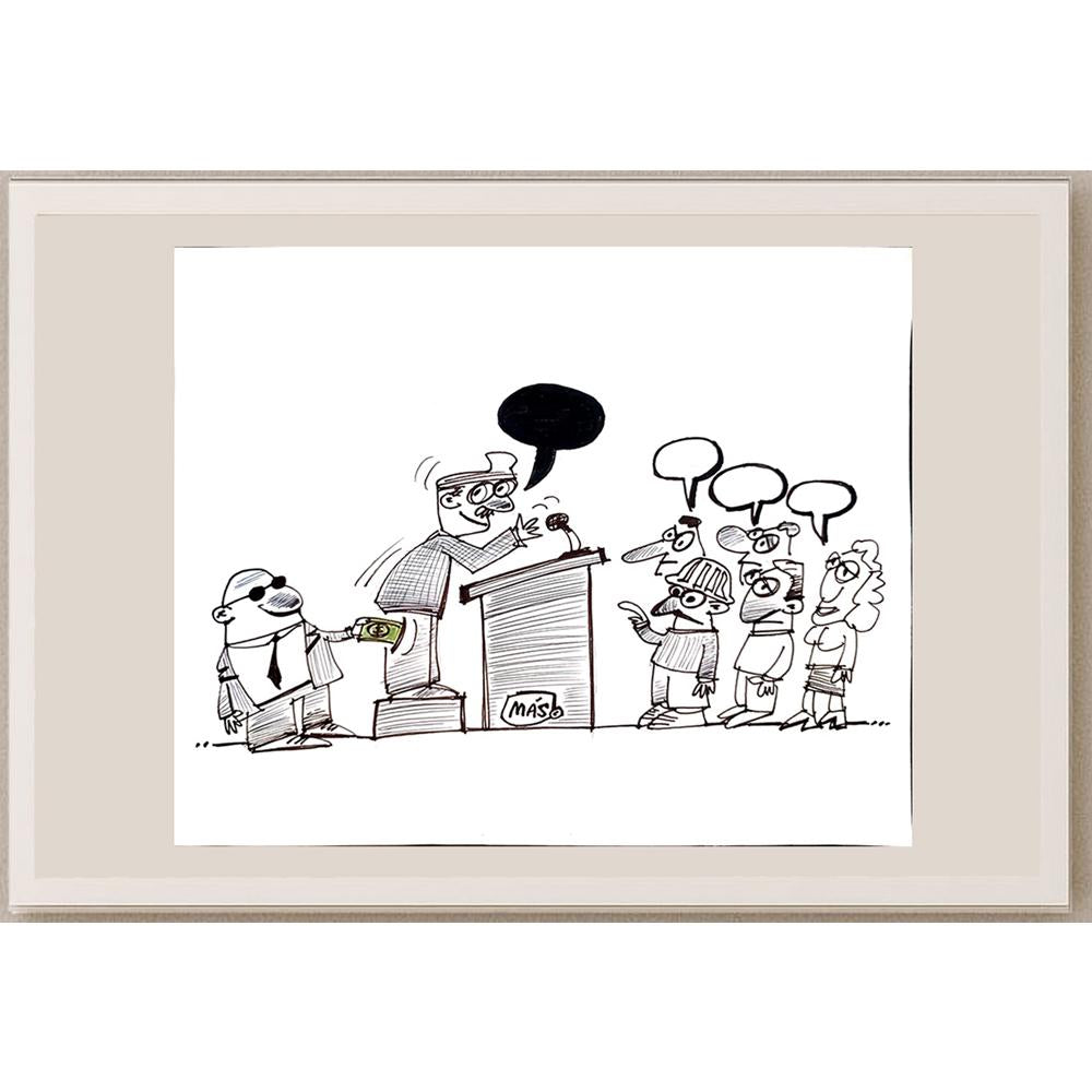 Mohsen Elhafiz Elaal 29x21cm Orijinal Karikatür BOD04247