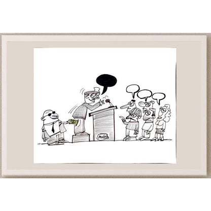Mohsen Elhafiz Elaal 29x21cm Orijinal Karikatür BOD04247