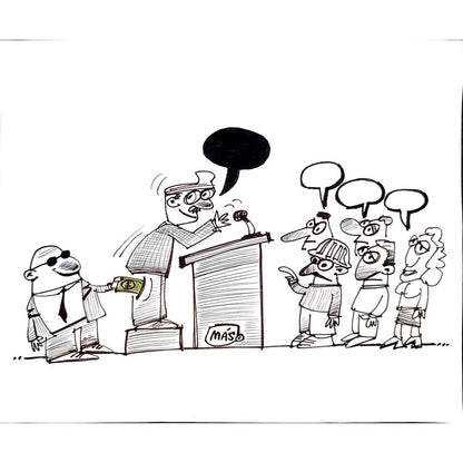 Mohsen Elhafiz Elaal 29x21cm Orijinal Karikatür BOD04247