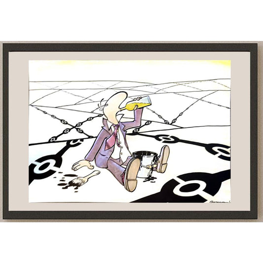 Goran Milenkovic 29x21cm Orijinal Karikatür BOD04249