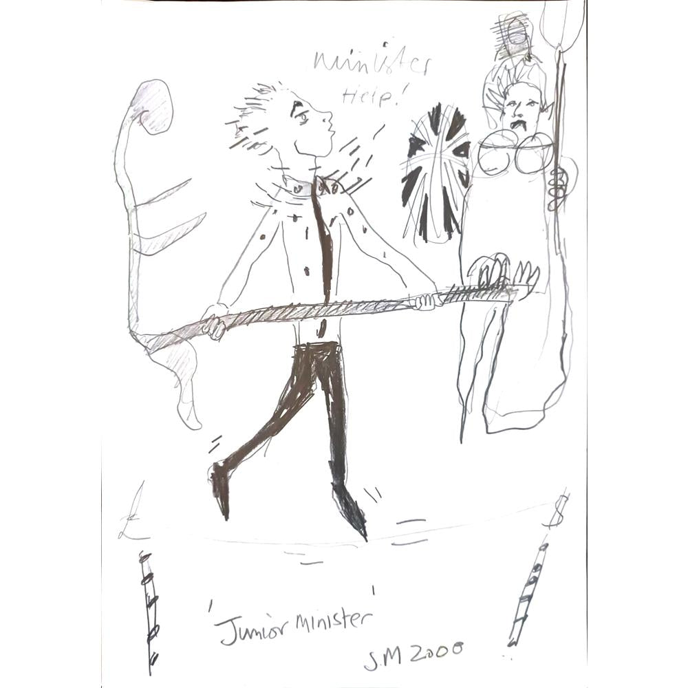 S M 29x21cm Orijinal Karikatür BOD04252