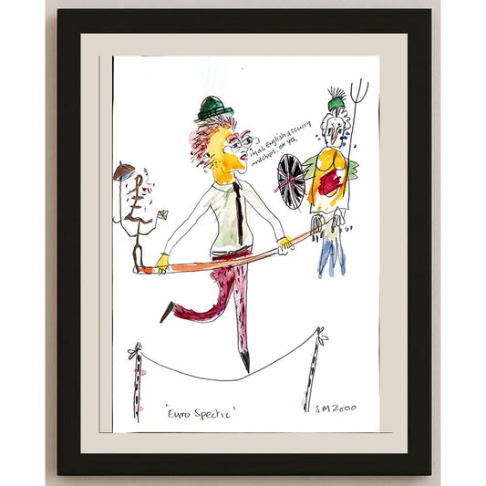 S M 29x21cm Orijinal Karikatür BOD04254