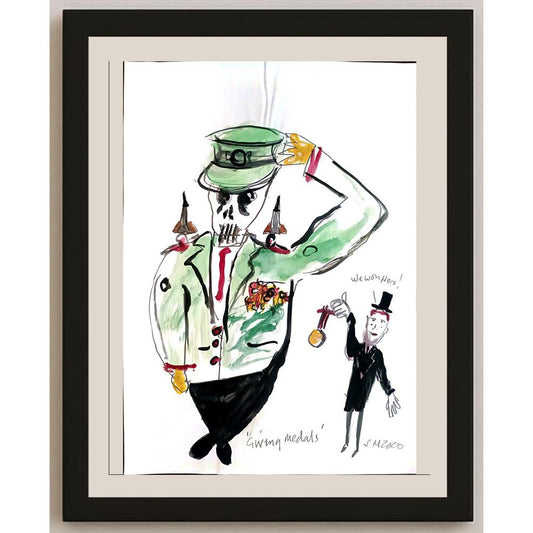 S M 29x21cm Orijinal Karikatür BOD04256