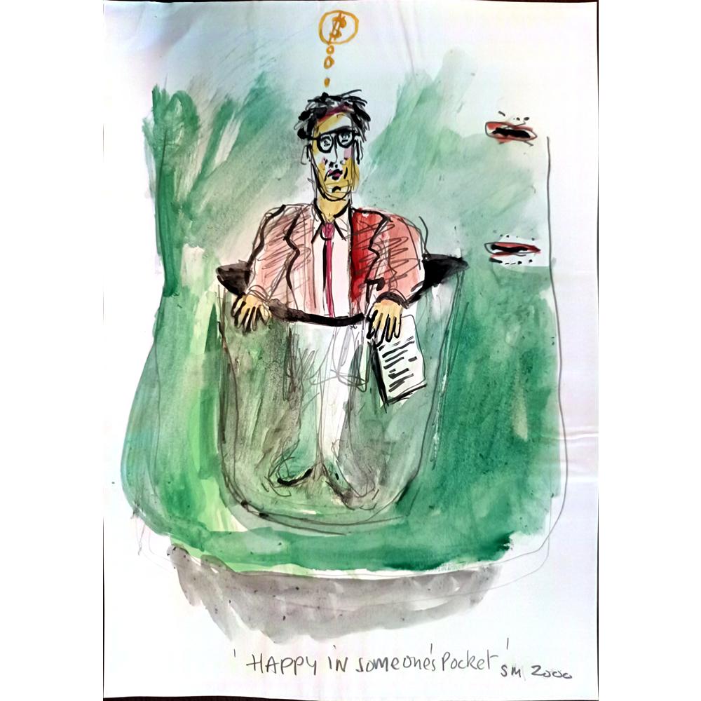 S M 29x21cm Orijinal Karikatür BOD04257