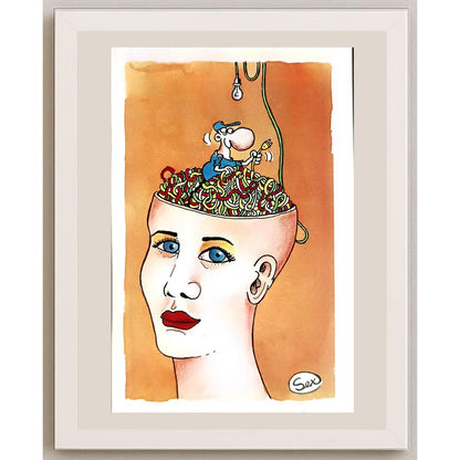 S X 15x10cm Orijinal Karikatür BOD04258