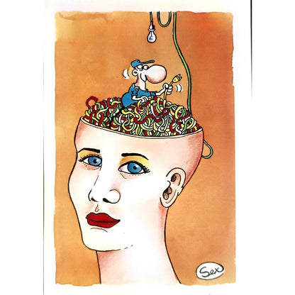 S X 15x10cm Orijinal Karikatür BOD04258