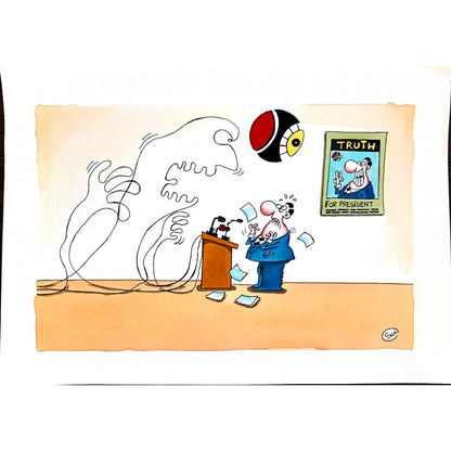Maria Jose Mosquera Beceiro 33x23cm Orijinal Karikatür BOD04259