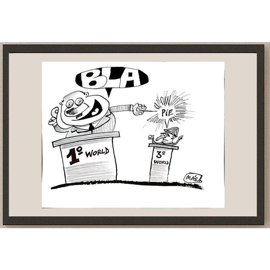 Sergio Mas 24x18cm Orijinal Karikatür BOD04264