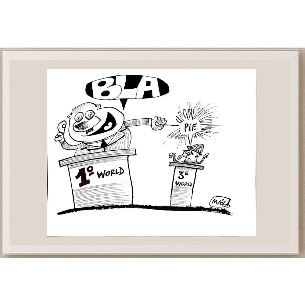 Sergio Mas 24x18cm Orijinal Karikatür BOD04264