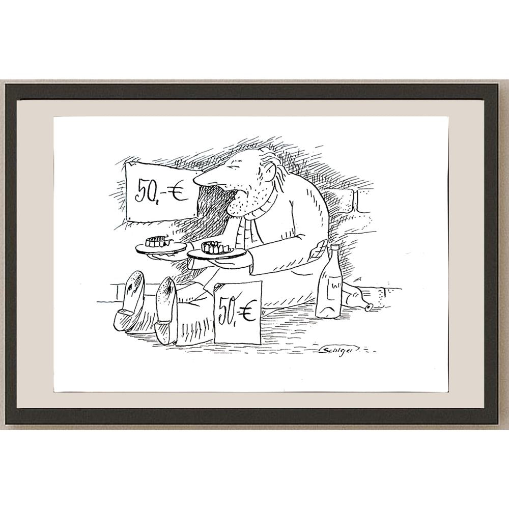 Wolfgang Schlegel 29x21cm Orijinal Karikatür BOD04267