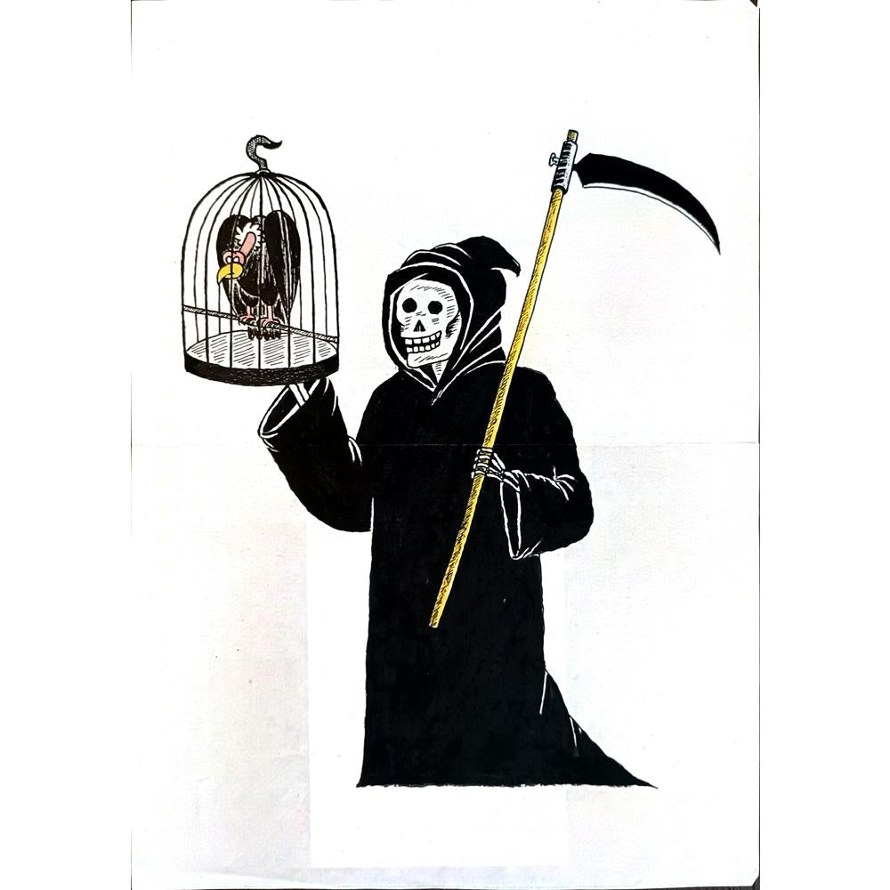 Wang Zhu Hua 29x21cm Orijinal Karikatür BOD04268
