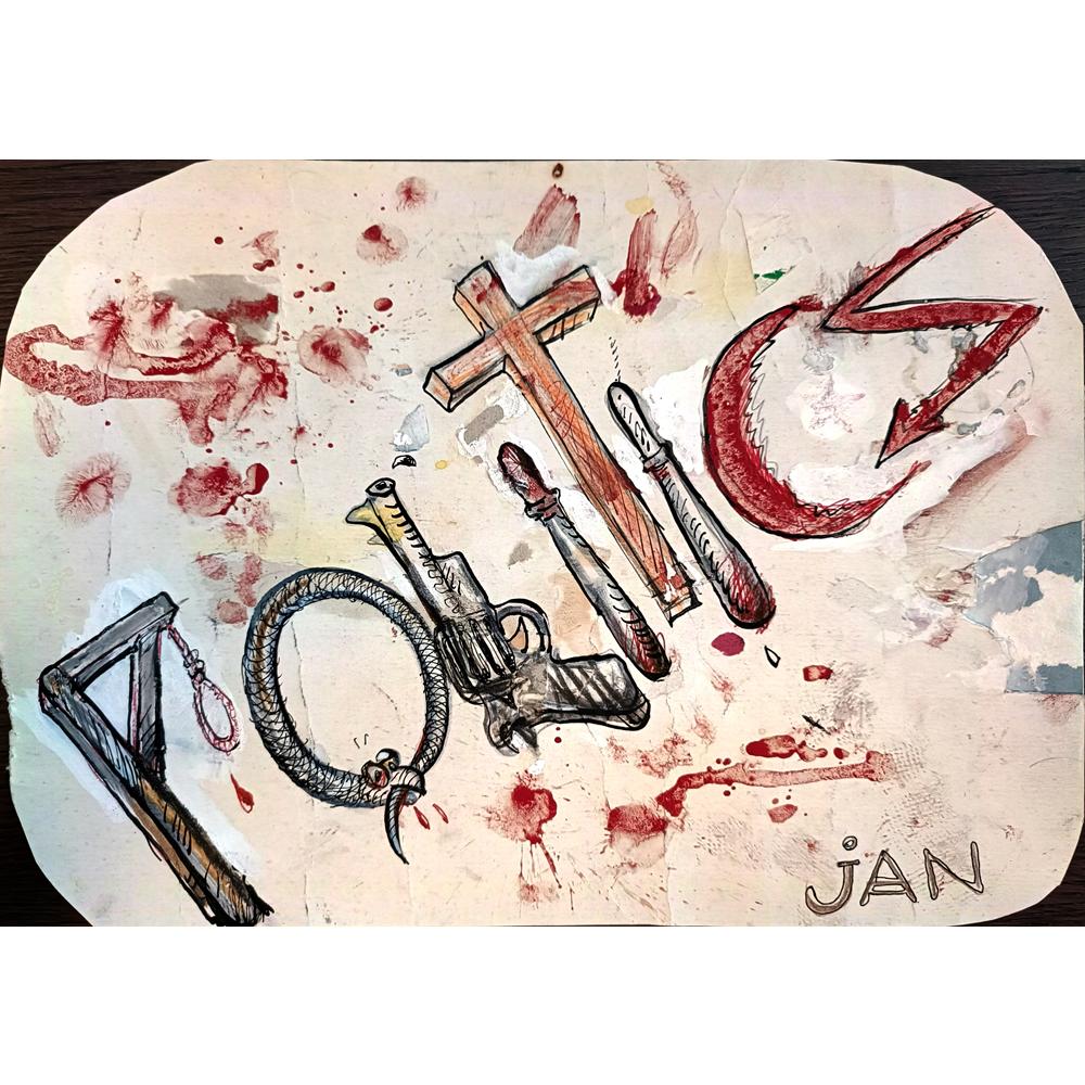 Ali Jan 29x21cm Orijinal Karikatür BOD04271