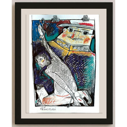 Baniasadi Mohammad Ali 29x21cm Orijinal Karikatür BOD04276