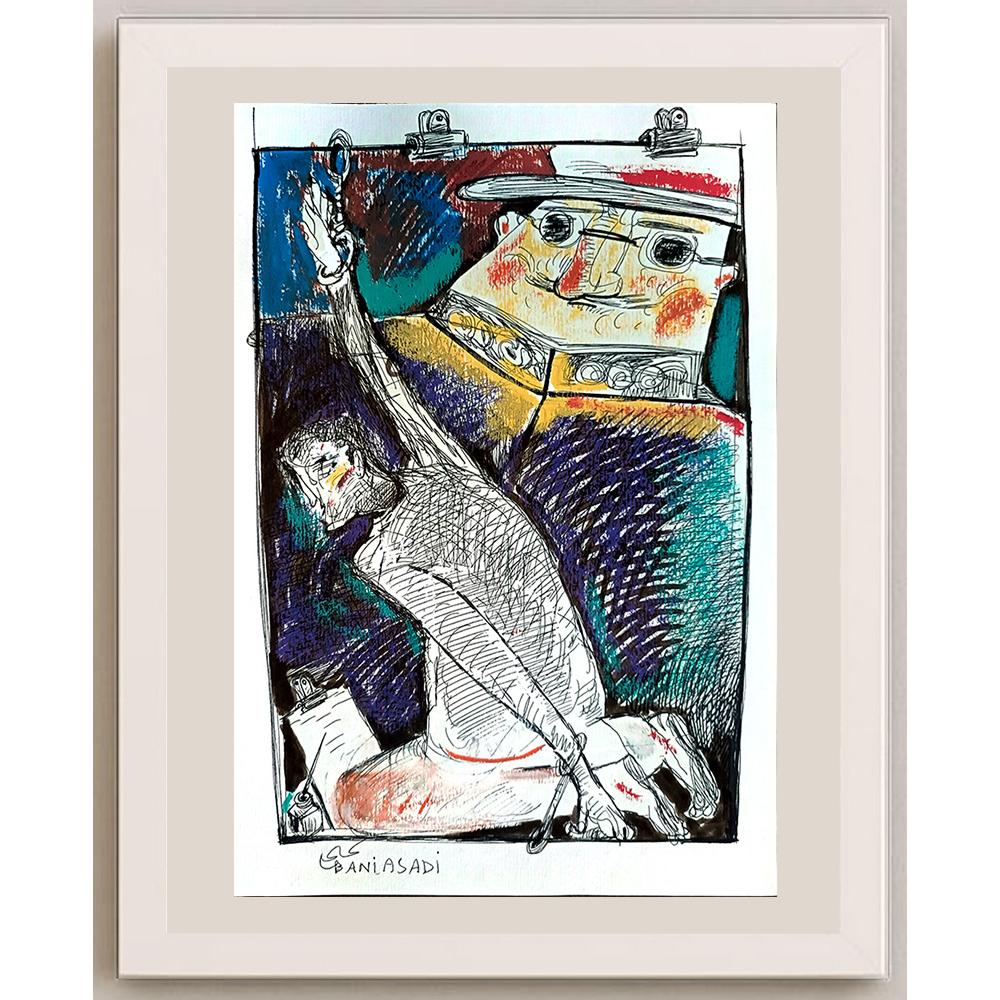 Baniasadi Mohammad Ali 29x21cm Orijinal Karikatür BOD04276