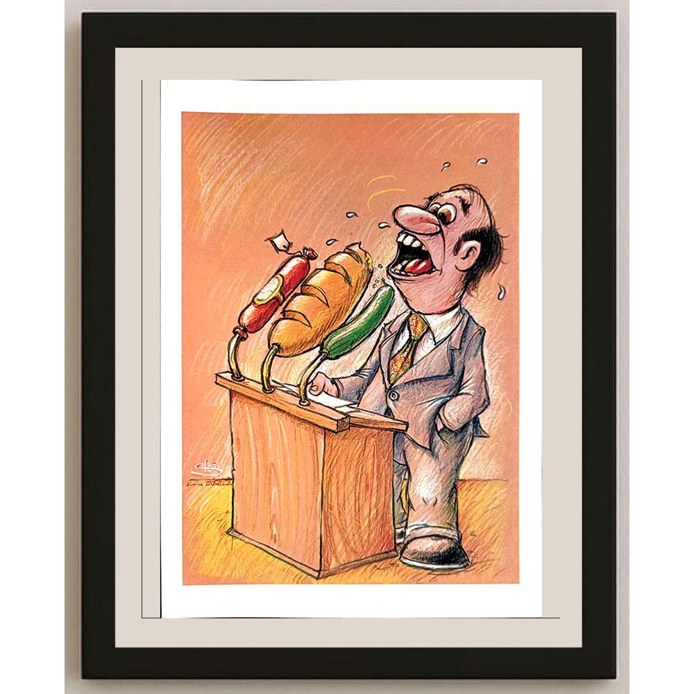 Liviu Pencea 29x21cm Orijinal Karikatür BOD04280